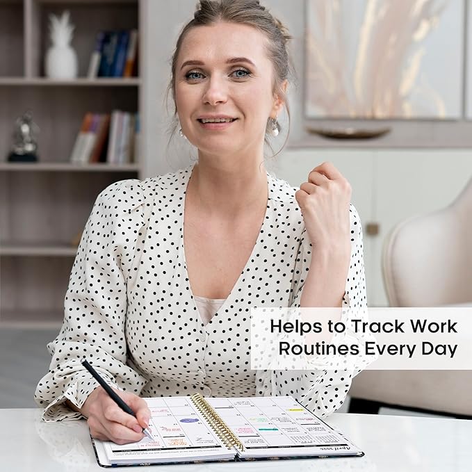 2026 Planner, Monthly and Weekly Calendar Planner for Women, January 2026 - December 2026, Hardcover Pretty 2026 Agenda Planner Book with Tabs, Spiral Bound, Perfect for School Office Home Supplies, 6.3" x 8.5" - Royal Flowers