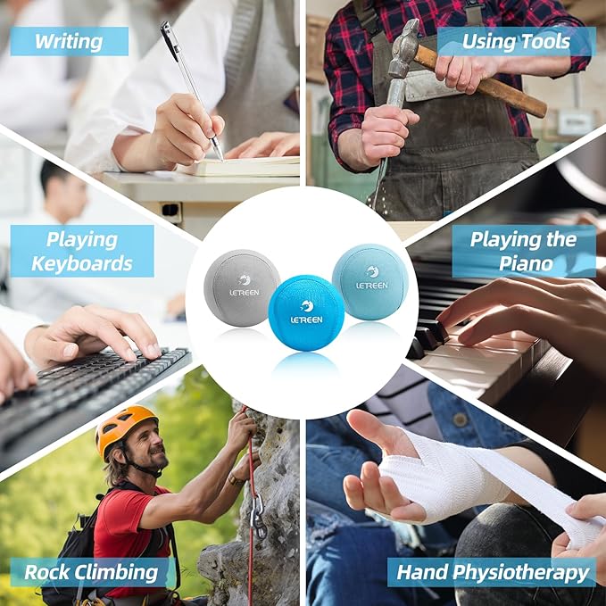 Stress Ball, Tri-Density Stress Balls for Adults & Grip Strengthening, Squeeze Balls for Hand Therapy, Squishy Stress Ball, Hand Strengthener Ball, Hand Balls for Therapy