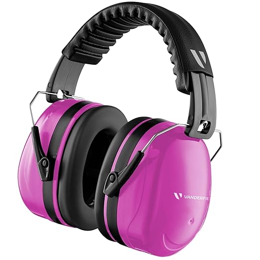 Vanderfields Hearing Protection Ear Muffs for Noise Reduction, 33dB Certified, Noise Cancelling Safety Ear Protection for Shooting, Adult Headphones for Lawn Mowing, DIY, Construction, Woodworking