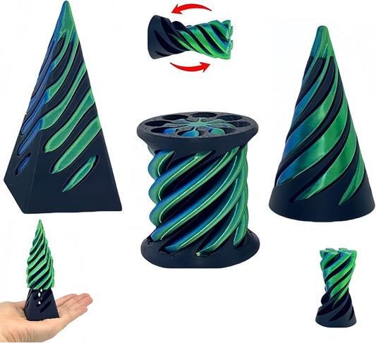3 Packs Impossible Cone,Spiral Cone Fidget Toy,Impossible Cones passthrough Impossible Pyramid for Relaxing,Spiral Fidget Toy passthrough Impossible Cone,Birthday for Adults & Kids
