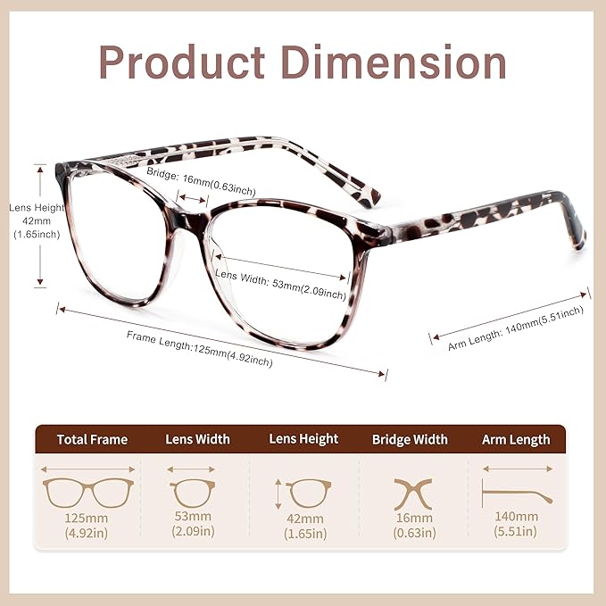 Madison Avenue TR90 Blue Light Blocking Glasses Anti Eyestrain UV Glare Blue Light Glasses for Women TV Phone Computer Gaming Eyeglasses (Black Tortoiseshell)