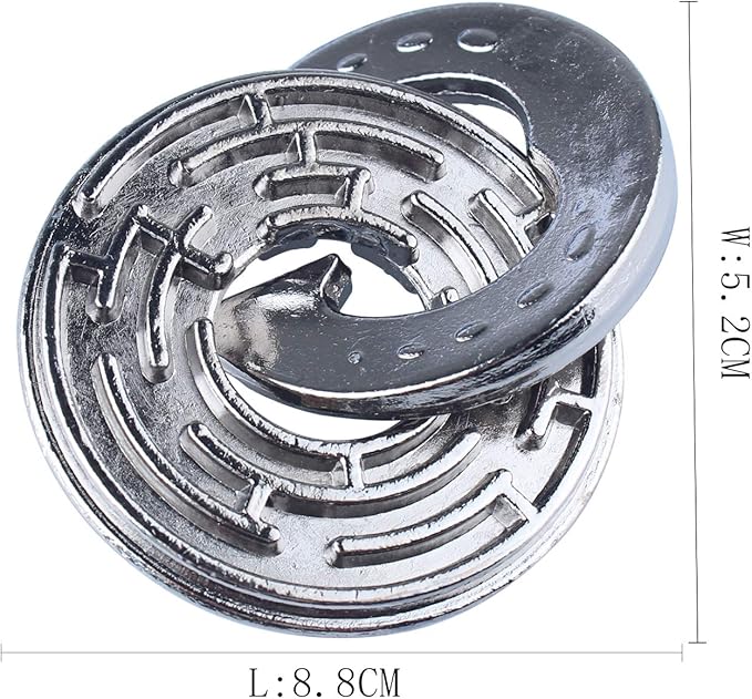 Brain Teaser Puzzle for Adults Puzzles Metal Hole Lock Adult Educational Toy Jigsaw IQ Puzzle (Blue)