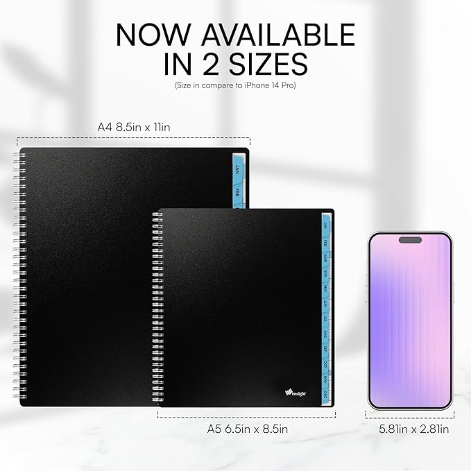 Ensight 2026 Appointment Book & Planner Ensight 6.5 x 8.5 inches Large Tabbed Daily Hourly Weekly Planner Schedule Book 30 Minute time Slots Business & Personal Planner Jan 2026 Dec 2026 Blue