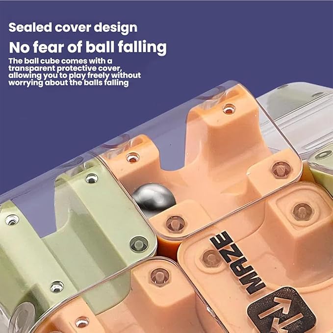 Large Labyrinth 3D Puz-zle Cube, Spatial Awareness Brain Training Toy for Stress Relief & Logic Development, Mind Teaser Challenge Game, Spatial Logic Puzzle for Kids and Adults (Green)