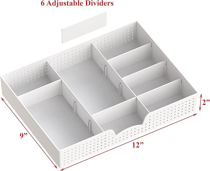 SIMPLE HOUSEWARE Desk Monitor Stand Riser with Adjustable Organizer Tray, Dual Tone - Black / White