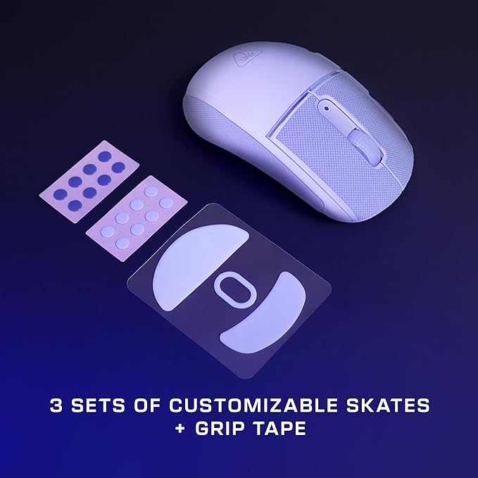 Turtle Beach Burst II Pro - 2.4GHz Wireless Esports Gaming Mouse, 8K Polling, 57g Ultra Lightweight, 150-Hr Battery, Optical Switches, Symmetrical, 30K DPI Optical Sensor, 8 Inputs, Bluetooth - White