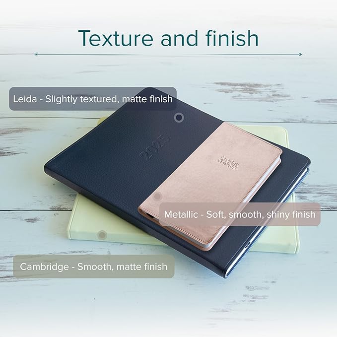 Harbor Large Weekly Monthly Planner 2025 - Calendar Planner and Notebook, Durable Faux Leather, 192 Pages, Softcover & Book Bound - Cambridge Jade - 9.75 x 7.5 "