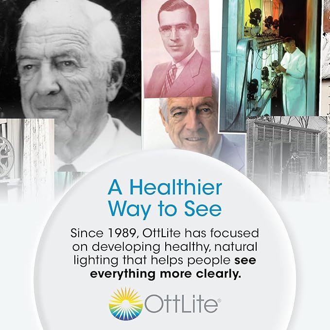 Ottlite LED 2 in 1 Sewing Machine Light | Clip Lamp, Sewing Machine Lamp | Lighted 3X Optical Grade Magnifier, 5X Spot Viewer | Great for Home, Workshop (Blue)