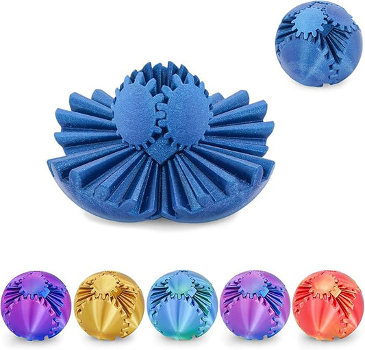 Gear Ball 3D Printed Cube Fidget Toy,Gear Sphere Fidget Toys,Sensory Toys for Stress and Anxiety Relief, Desk Toy Fidget Spinners,Stocking Stuffers for Adults & Kids Gift (Galactic Blue, 2.3 Inch)