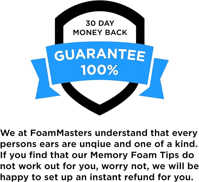 Foam Masters Memory Foam Ear Tips for AirPods Pro 1st & 2nd Gen | Comfortable | Secure | Better Noise Cancellation | Version 3.0 Replacement Buds (Small, Med, Large - 3 Pairs, Gray)