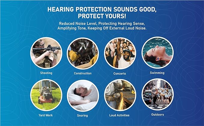 100 Pair Silicone Reusable Ear Plugs for Swimming, Sleeping, Concerts & Music - Bulk Pack of Swimmers Ear Plugs for Adults - Noise Reduction up to 25dB Swimming Ear Plugs for Men Women Ear Protection