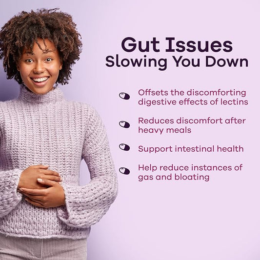 GOBIOTIX Lectin Defense - Lectin Blocker Supplement for Leaky Gut with MSM and Digestive Enzymes - Aids in Intestinal Health for Women and Men - Non-GMO + Gluten Free - 60 Capsules (2)