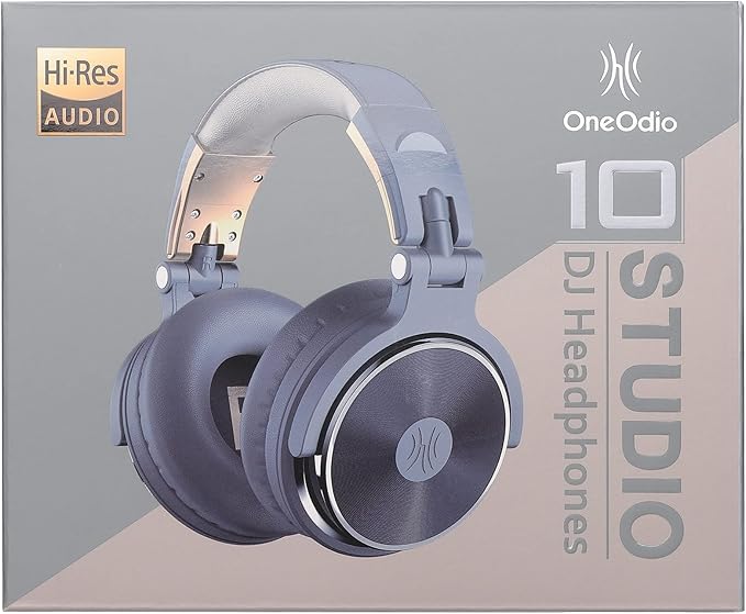 OneOdio Wired Over Ear Headphones Studio Monitor & Mixing DJ Stereo Headsets with 50mm Neodymium Drivers and 1/4 to 3.5mm Jack for AMP Computer Recording Podcast Keyboard Guitar Laptop - Grey