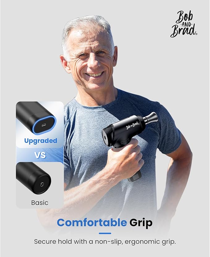 BOB AND BRAD T2 Max Massage Gun Deep Tissue with Metal Head, Professional Muscle Massage Gun Portable Percussion Electric Massager for Athletes for Home Gym Pain Relief