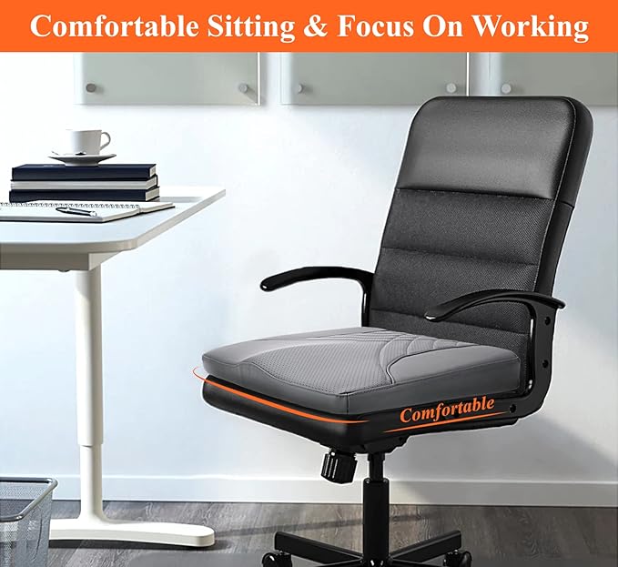 kingphenix Premium Car Seat Cushion, Memory Foam Driver Seat Cushion to Improve Driving View- Coccyx & Lower Back Pain Relief - Seat Cushion for Car, Truck, Office Chair (Gray)