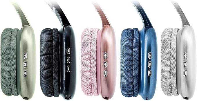 iJoy Ultra Wireless Headphones with Microphone- Rechargeable Over Ear Wireless Bluetooth Headphones with 10Hr Playtime, SD Slot, Backup Wire- Soft Cushion Wireless Headset with Mic (Blue)