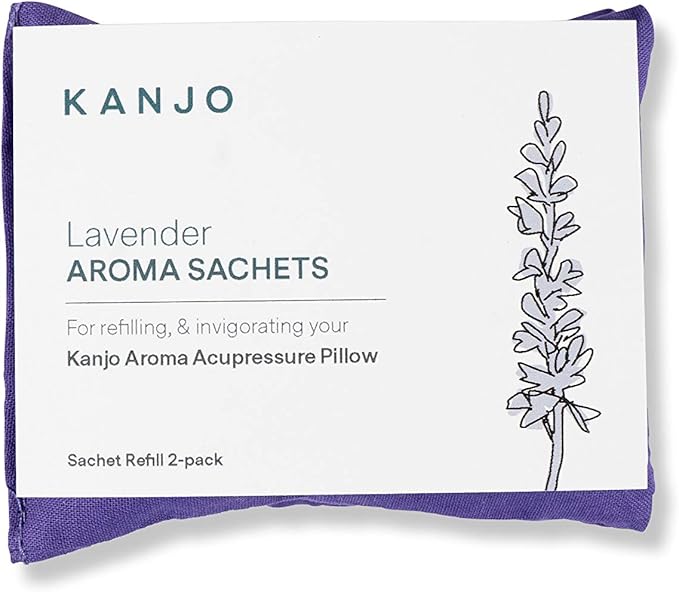 Kanjo Lavender Sachet Refills - 2 Pack - Natural Lavender Scented Sachet Bags for Pillows, Closets, Drawers & Bathrooms