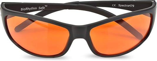 Blue Light Blocking Amber Glasses for Sleep 99.9 Percent Effective - Nighttime Eye Wear - Special Orange Tinted Glasses Help You Sleep and Relax Your Eyes