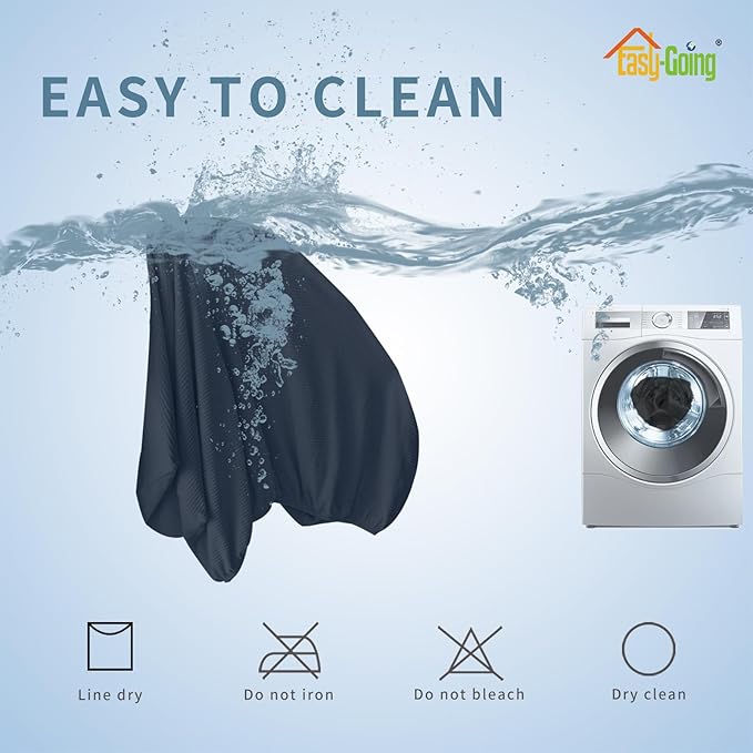 Easy-Going Stretch Individual Chair Couch Cushion Cover Sofa Cushion Furniture Protector Sofa slipcover Soft Flexibility with Elastic Bottom (3-Piece Sofa Cushion Cover, Dark Blue)