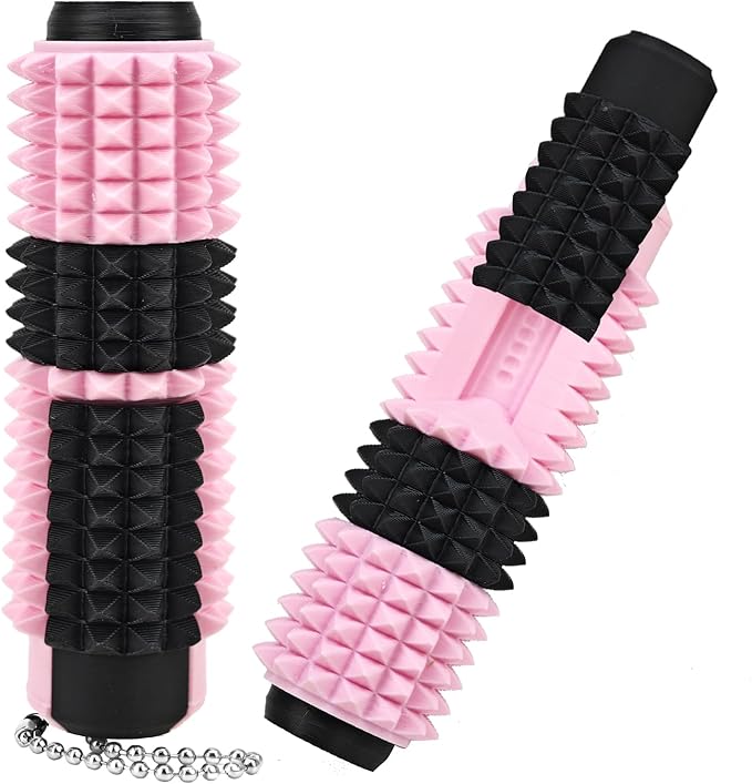 Little Ouchies Spiky Sensory Fidget Toy for Adults – Pain Stim Tool with Clicker, Spinner, Slider, Roller & Spiky Grip | 5‑in‑1 Stress & Anxiety Relief, Portable Keychain(Black & Pink)