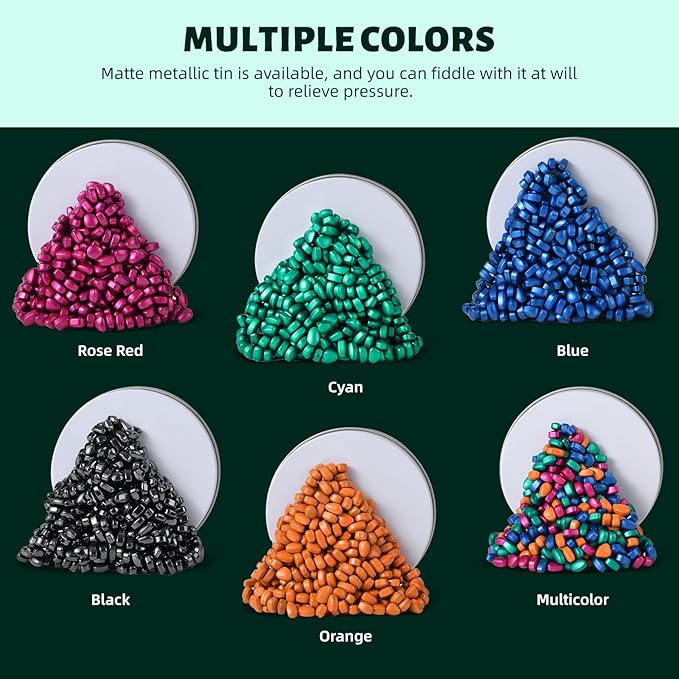 Fidget Toys Adults,Cyan Smooth Ferrite Rocks,Executive Desk Toy|Stress Relief Sensory Toy|Fidgets Toys|Adults Gifts, Holiday Stocking Stuffer