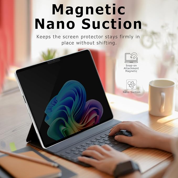 Megoo Privacy Screen Protector for Surface Laptop 6/5/4/3/2/1 13.5 Inch, Anti-Spy, Anti-Glare, Blue Light & UV Blocking, Magnetic Nano Technology, Removable Design