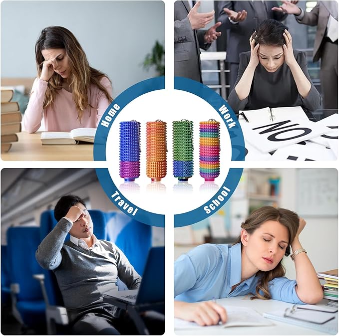 4PCS Little Ouchies Fidget Toy, Spike Roller Toy, Adults Pain stim Fidget Toy, Press and Rotate Adults Spiky Sensory Toys, Portable ADHD Toys, Novelty Gifts