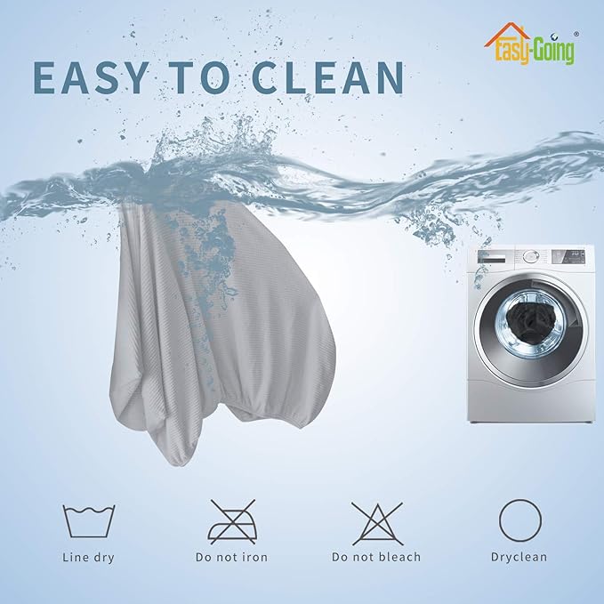 Easy-Going Stretch Loveseat Cushion Cover Sofa Cushion Furniture Protector Sofa Seat Sofa Slipcover Sofa Cover Soft Flexibility with Elastic Bottom(Loveseat Cushion, Silver Gray)