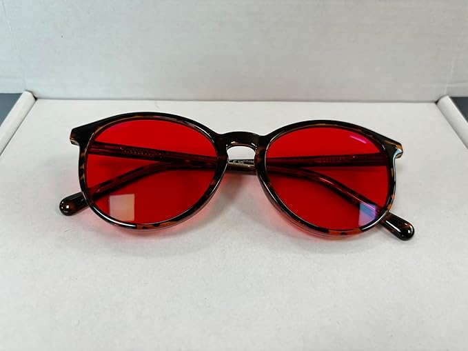 Bloomoak 99% Orange Blue Light Blocking Glasses,Retro Trendy Round Style,Relieve Eye Fatigue,Improve Sleep For Screens/Games