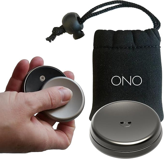 ONO Slider - Handheld Fidget Toy for Adults | Help Relieve Stress, Anxiety, Tension | Promotes Focus, Clarity | Compact, Portable Design (Natural - Titanium)