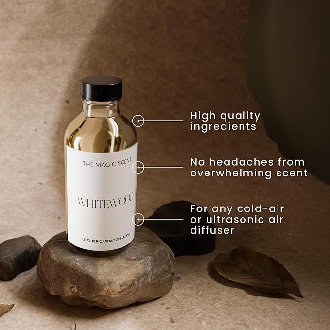 Whitewood Diffuser Oil - Hotel & Home Luxury Scents Inspired by 1 Hotel Miami, Compare to My Way Diffuser Oil Scents for Home, Designed for Use in All Diffusers - 8.5 fl oz, 250 mL