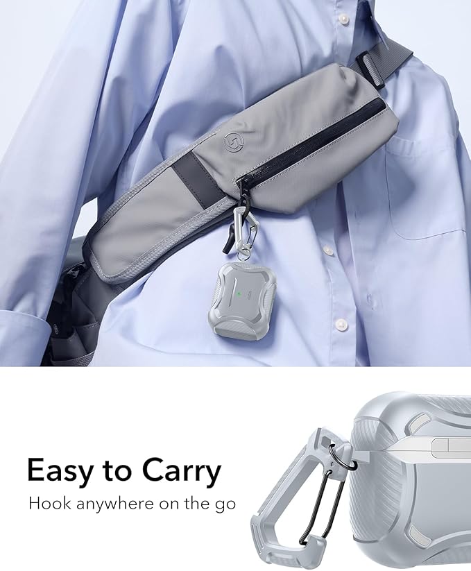 ESR for AirPods Pro 3 Case (2025), Compatible with Airpods Pro 3rd Generation Case (USB-C Cable), Magnetic Lid, MagSafe Ready, Powerful Drop Protection, Cyber Series, Gray