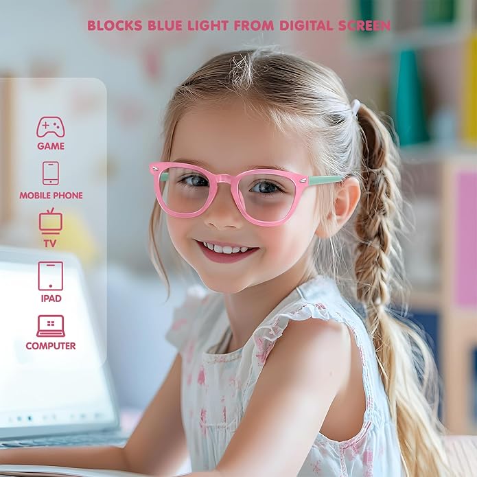 CHEERS DEVICES Blue Light Blocking Glasses for Kids Boys Girls Teens - Computer Glasses with Unbreakable Frame and Anti-Glare