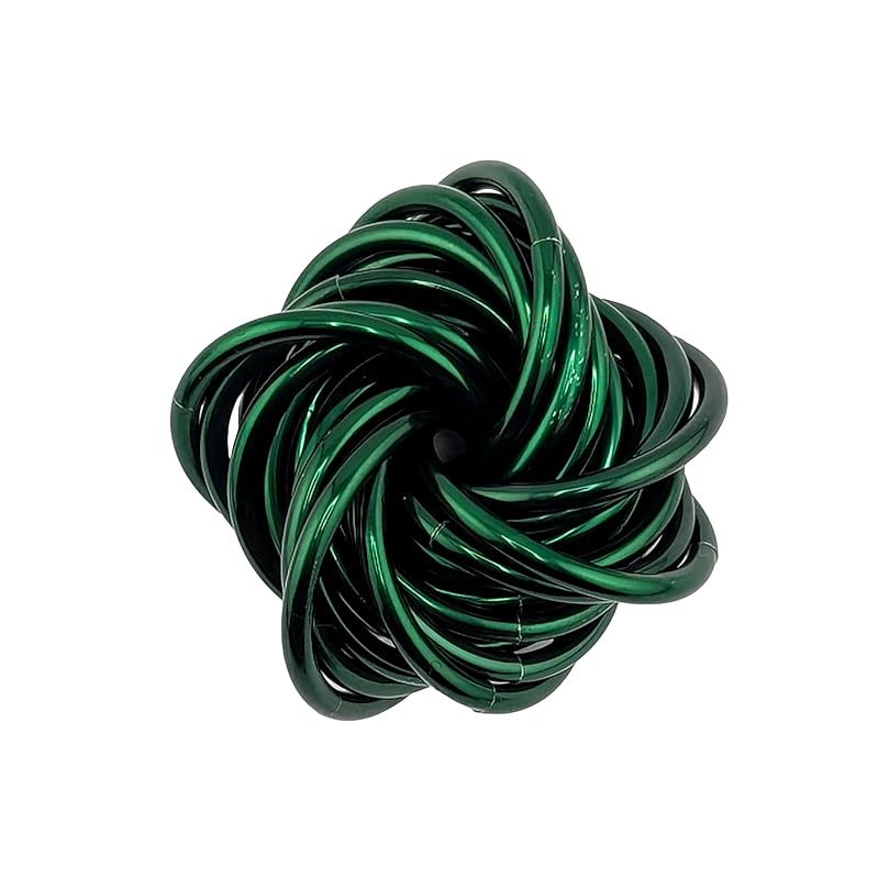 Möbii Fidget Ball (Solid Color): Quiet Mobius ADHD Anxiety Stim Stress Relief Toy Tool for Home Travel Office or Desk (Medium, Full, Forest)