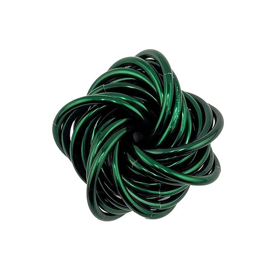 Möbii Fidget Ball (Solid Color): Quiet Mobius ADHD Anxiety Stim Stress Relief Toy Tool for Home Travel Office or Desk (Medium, Full, Forest)