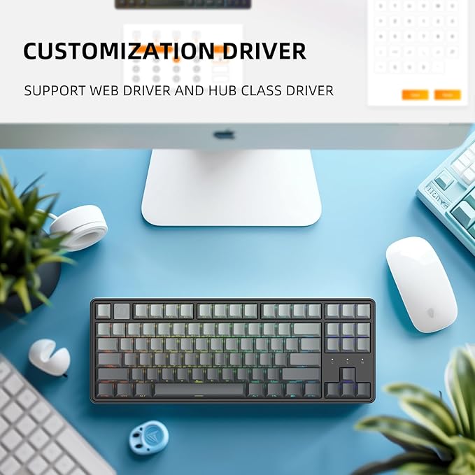 IROK NA87PRO 87 Keys Wired Magnetic Keyboard, RGB, hot Swappable Rapid Trigger Gaming Keyboard for Win/Mac/Gamer-Black