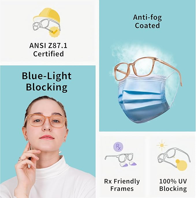 LifeArt Blue Light Blocking Glasses, Anti Eyestrain, Computer Reading Glasses,TV Glasses for Men and Women