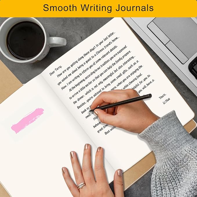 EUSOAR Blank Journal Notebook, 3 Packs Large A4 8.5" x 11" 40 Sheets/ 80 Pages, 100gsm Thick Paper Kraft Sketchbook Composition Diary Subject Notebooks Planner Journal for Students Office