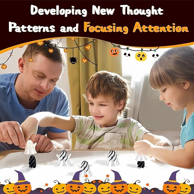 5Packs Impossible Cone, Spiral Cone Fidget Toy 3D Printed Spiral Cone Toy, Pyramid Passthrough Sculpture, Mini Cones Pass Through Pyramid Fidget Toy for Stress and Anxiety Relaxing(Clown)