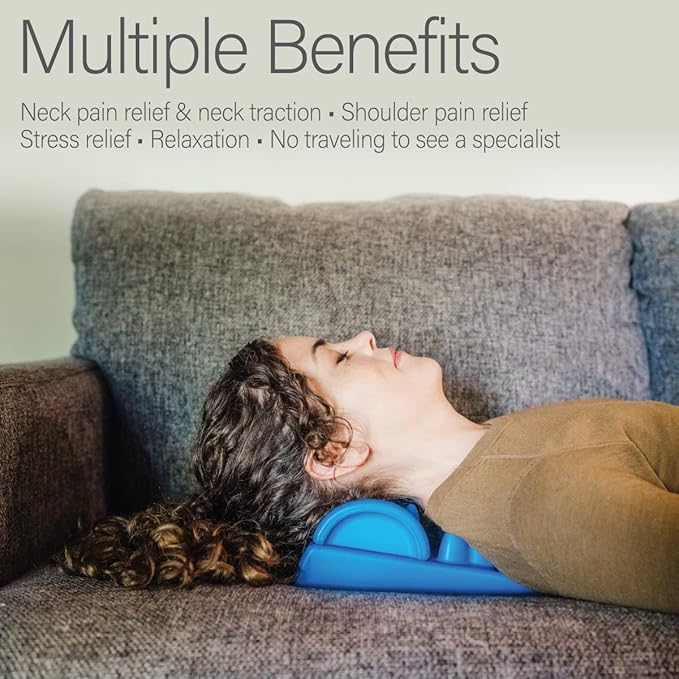 Kanjo Flex Height Acupressure Neck Pain Relief Cushion - Height Adjustable Cervical Traction & Pressure Point Device for Muscle Tension & Relaxation - Helps Relieve Neck Pain