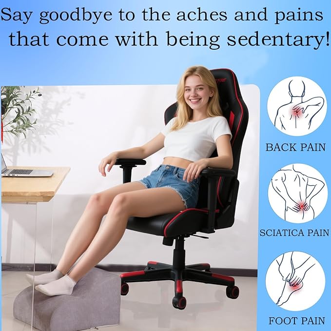 Foot Rest for Under Desk at Work.Multifunctional 3-Tier Foot Stool,with Washable Footrest.for Under Desk,Office Chair Gaming Chair & Sofa,Leg Elevation Pillow,Supports Posture-Light Grey