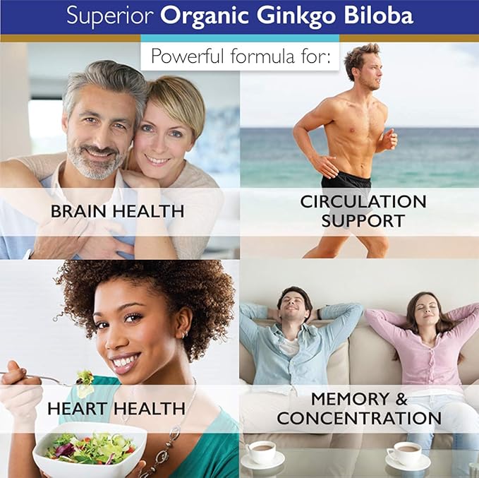 SuperiorLabs Ginkgo Biloba 1200 mg, Non-GMO, Black Pepper for Increased Absorption, Ginkgo Extract, Improves Memory & Focus, Circulation Booster, Natural Antioxidant Nootropic, 120 Veg Caps