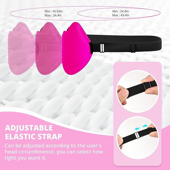 3D Kids Sleep Eye Mask: 3D Contoured Cup Sleeping Masks, Blindfold Sleep Eye Cover with Adjustable Strap, Memory Foam Lightweight Night Eyeshade for Boys Girls Teens (Rose Red)