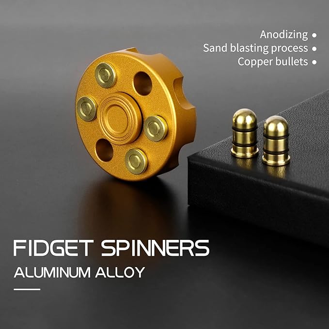 Roulette Fidget Spinner, Fidget Toys Adults Anxiety Relief Stress Relief Toy Desk Toys for Office for Adults Fidget Toys Teens Classroom (Gold)