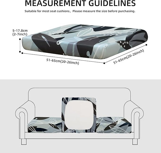 8Pcs Stretch Patio Cushion Covers Outdoor Cushion Cover, Jacquard Stretch Cushion Covers, Cover Replacement, Outdoor Sofa Covers, Washable Furniture Couch Cushion Cover (Iceland)