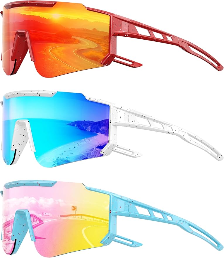 Kids Polarized Baseball Sunglasses for Boys Girls - Youth Softball Cycling Sports Sunglasses UV Protection Goggles