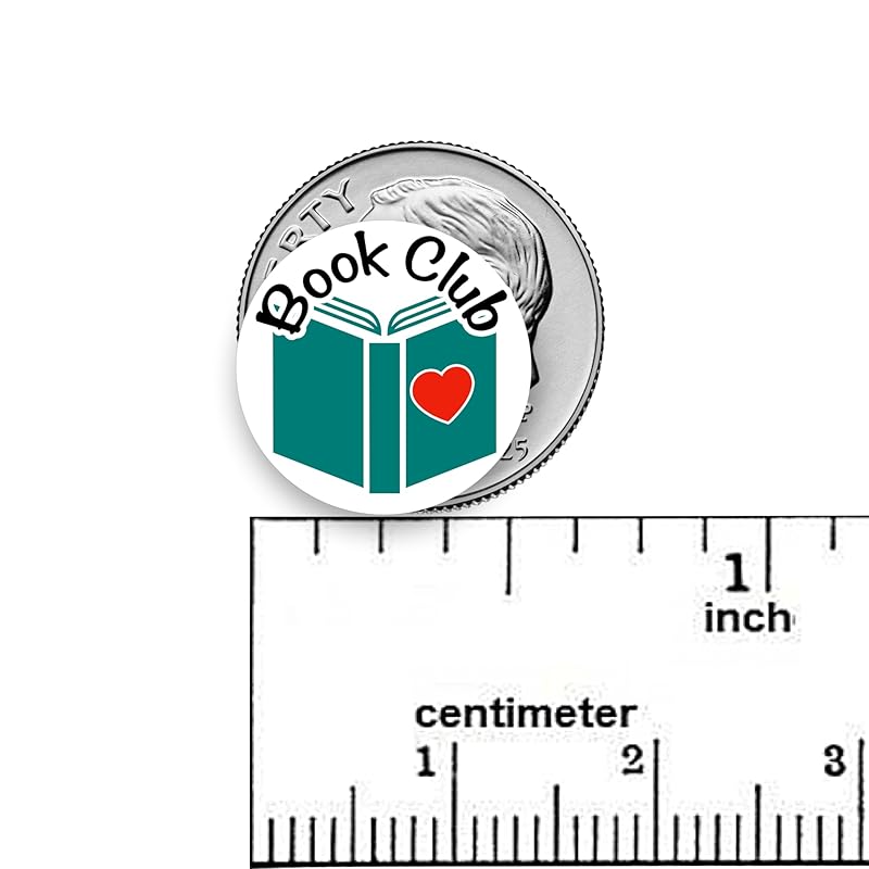 Book Club Stickers / 54 Fun Vinyl Stickers (1/2”) / Reading Read Fun Gathering/Fun Me Time Self Care/Essential Productivity Life Planner Stickers/Bulleted Journal (Matte Vinyl, 3 Sheet)