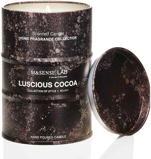 M&SENSE Luscious Cocoa Scented Candles Natural Non Toxic, Aromatherapy Candle for Stress Relief Meditation Relaxing, Housewarming Gifts for Women Men, 11.3oz 70 Hour Long Burning