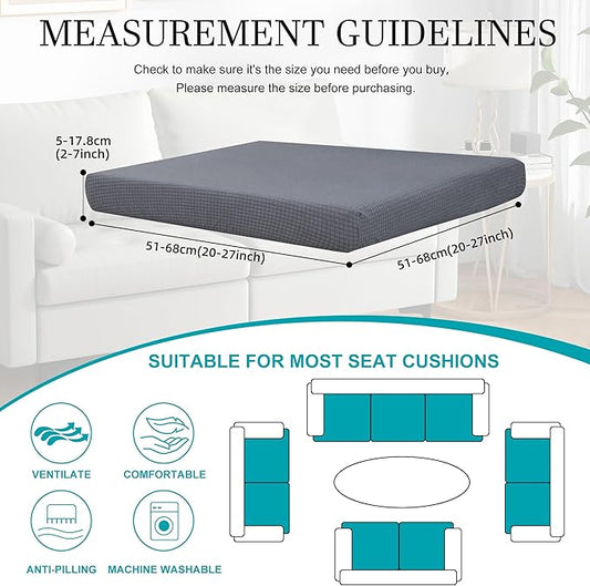 14Pcs Stretch Patio Cushion Covers,Outdoor Couch Covers Replacement,Outdoor Couch & Sofa Slipcovers,for Patio Furniture Cushion Covers,Washable Reusable Furniture Protector (Grey,Cover Only)