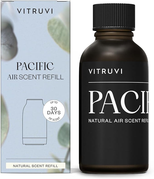 Pacific Waterless Diffuser Scent | Bergamot, Eucalyptus, and Lavender | Compatible with Vitruvi Air Waterless Diffuser | 1 Fl Oz
